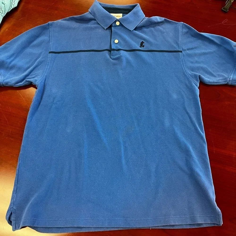 Walt Disney World Royal Blue Mickey Mouse Polo Shirt sz L